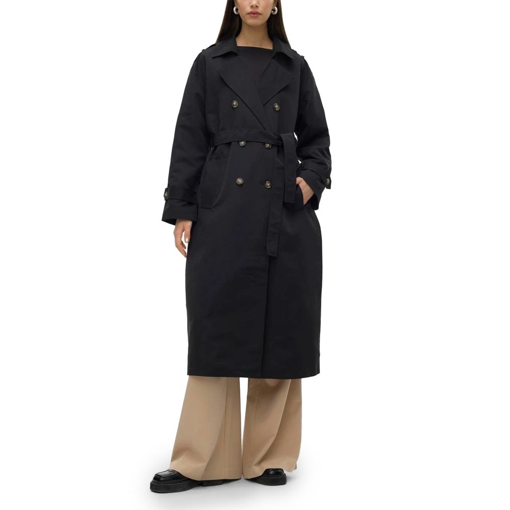 Vero Moda Black Polyester Jackets &amp; Coat