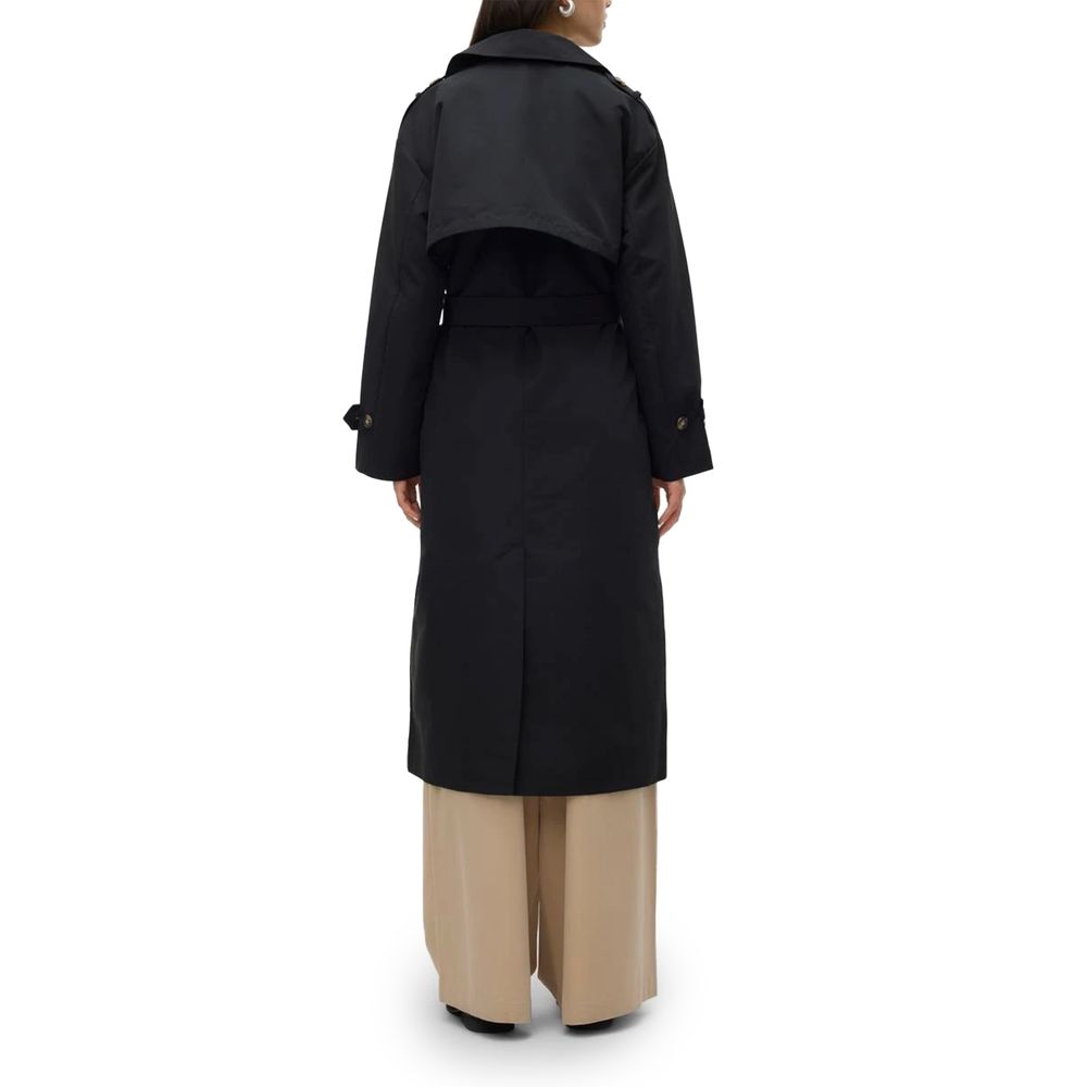 Vero Moda Black Polyester Jackets &amp; Coat