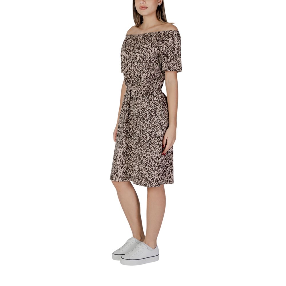 B.Young Beige Cotton Dress