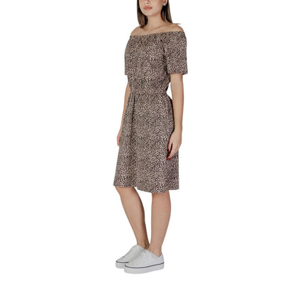 B.Young Beige Cotton Dress