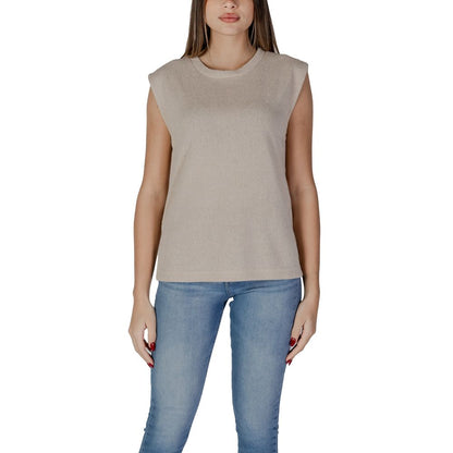 B.Young Beige Viscose Tops &amp; T-Shirt