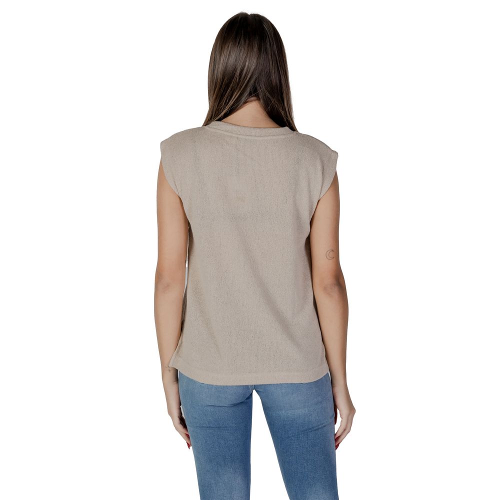 B.Young Beige Viscose Tops &amp; T-Shirt