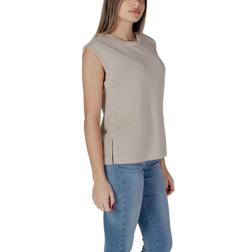 B.Young Beige Viscose Tops &amp; T-Shirt