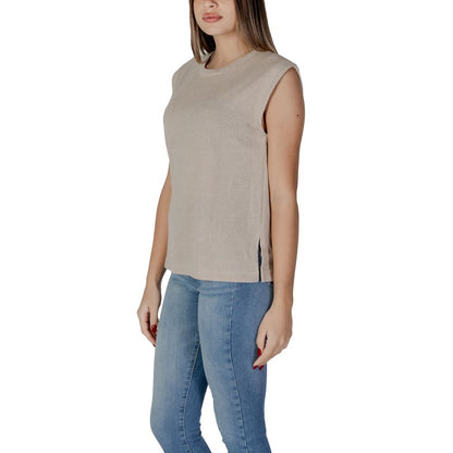 B.Young Beige Viscose Tops &amp; T-Shirt