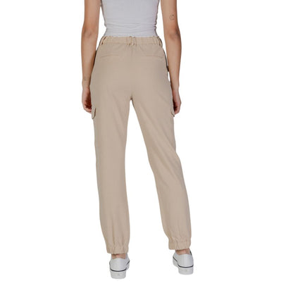 B.Young Beige Polyester Jeans &amp; Pant