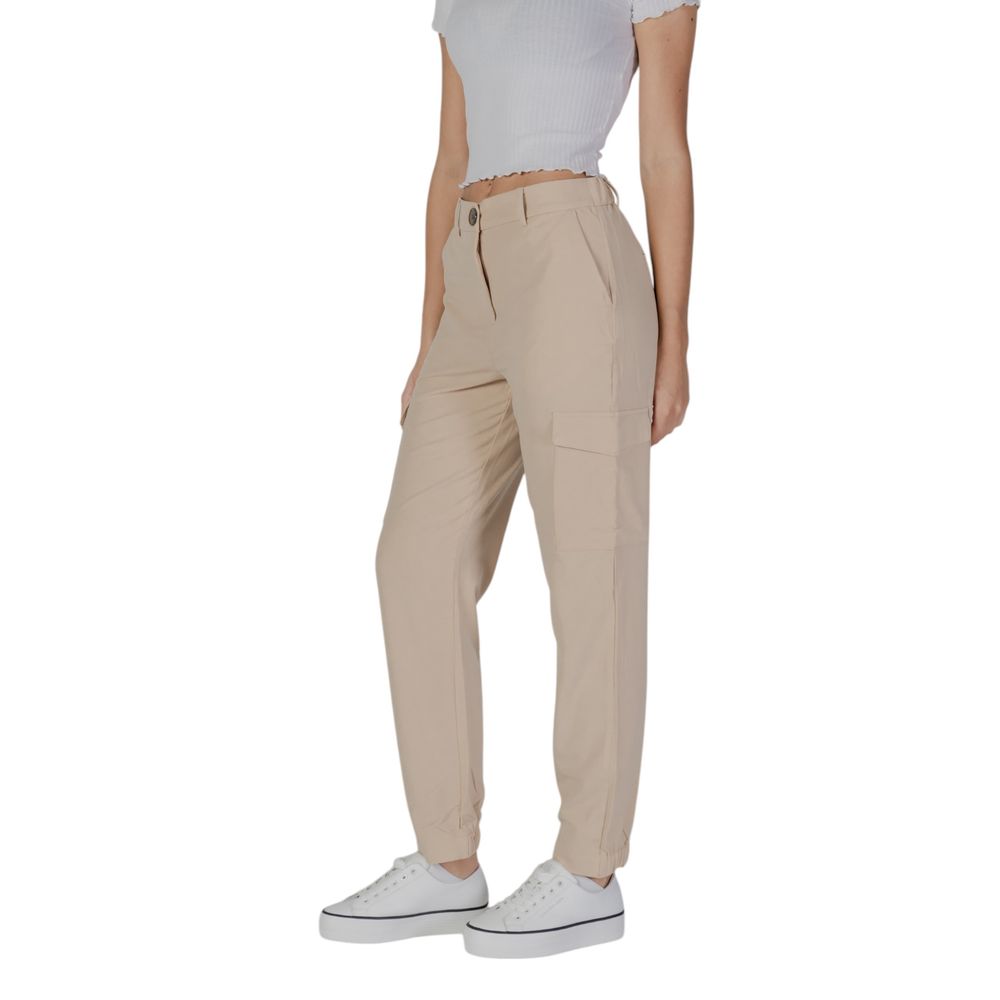 B.Young Beige Polyester Jeans &amp; Pant