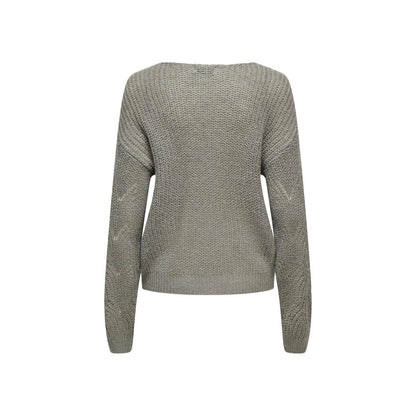 Jacqueline De Yong Gray Acrylic Sweater