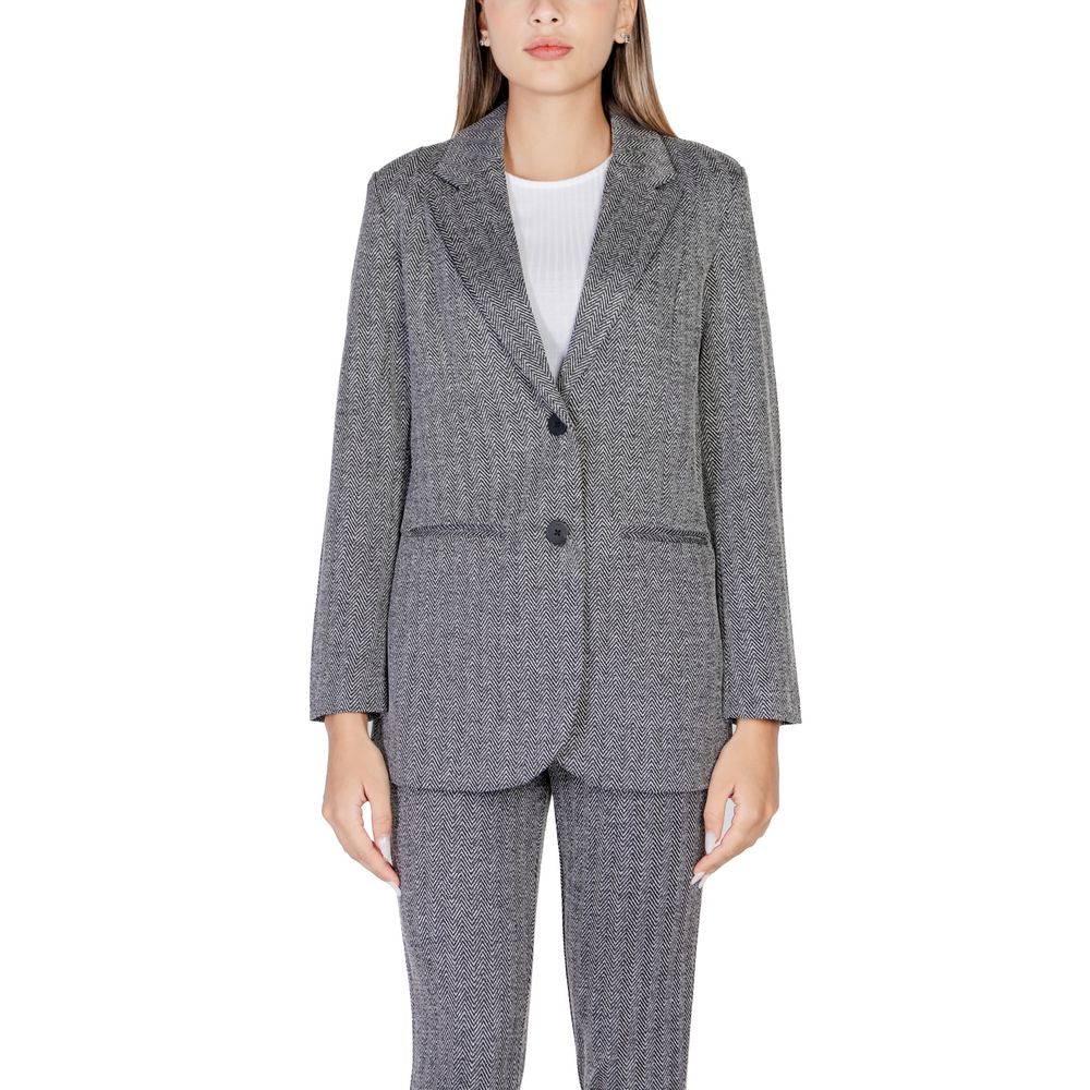 ICHI Black Polyester Suits &amp; Blazer