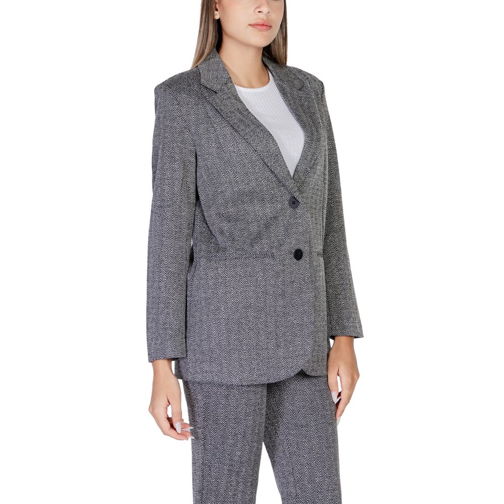 ICHI Black Polyester Suits &amp; Blazer