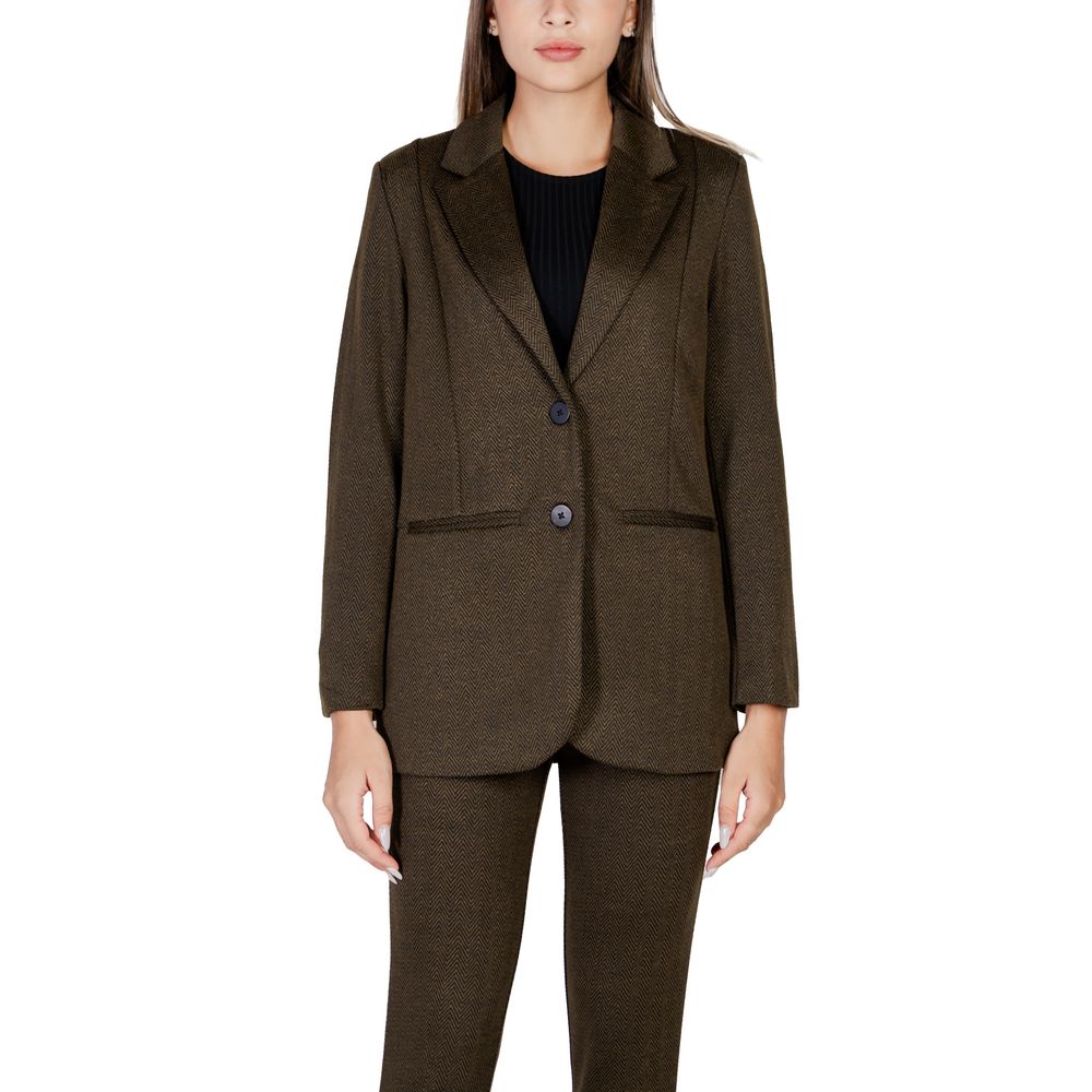 ICHI Green Polyester Suits &amp; Blazer