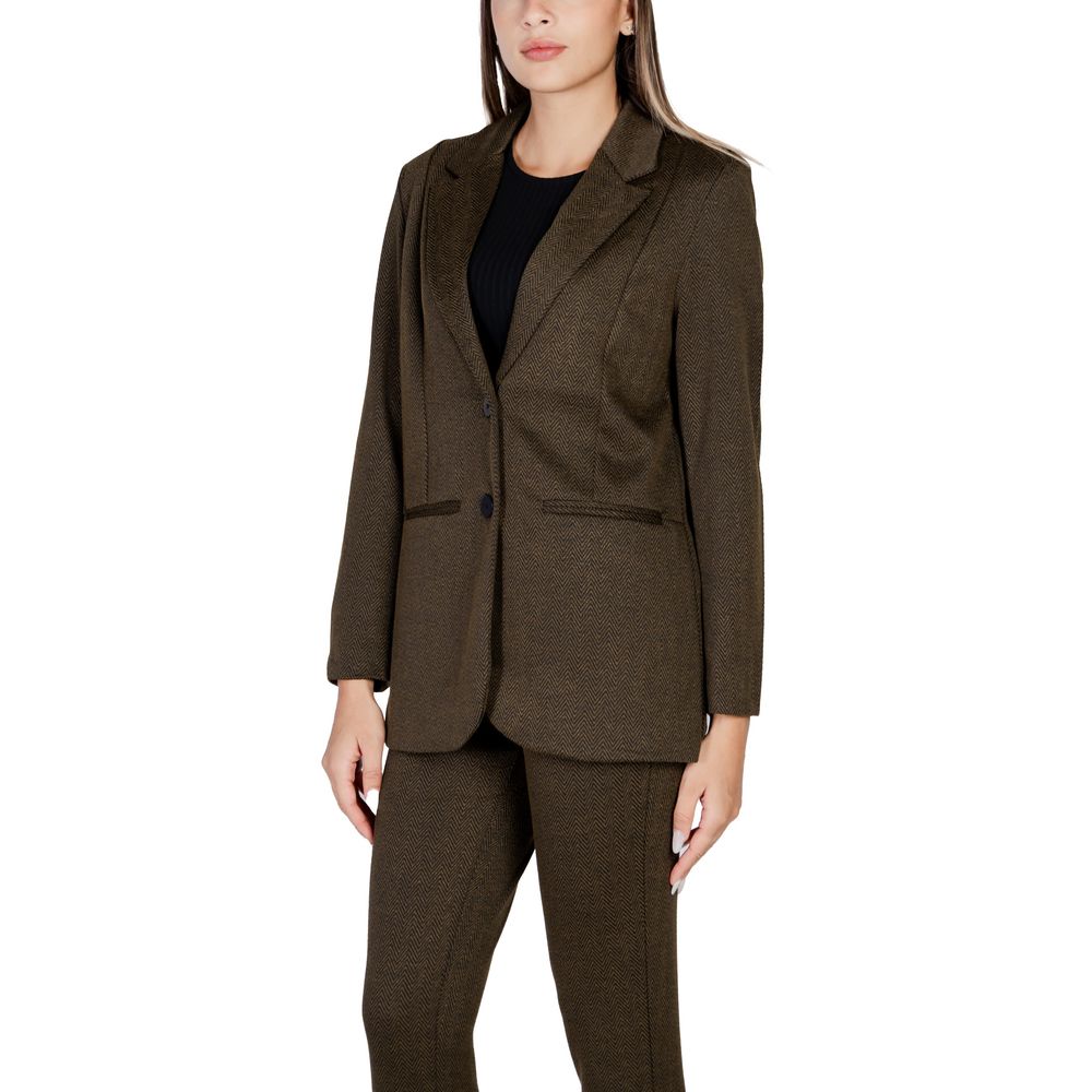 ICHI Green Polyester Suits &amp; Blazer