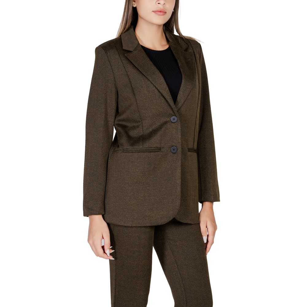 ICHI Green Polyester Suits &amp; Blazer