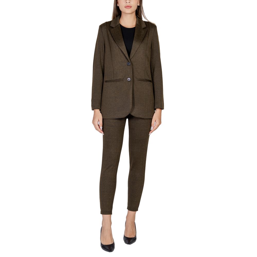 ICHI Green Polyester Suits &amp; Blazer