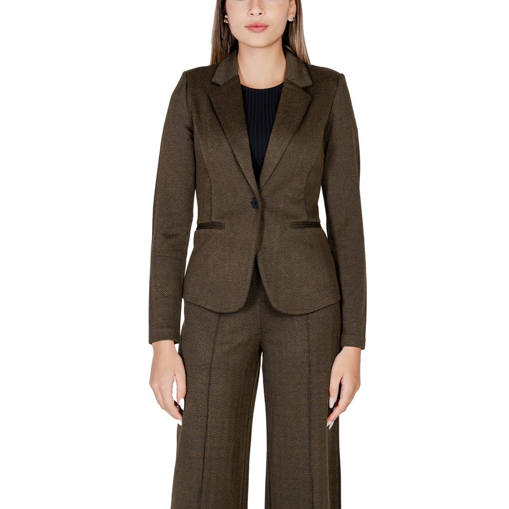 ICHI Green Polyester Suits &amp; Blazer