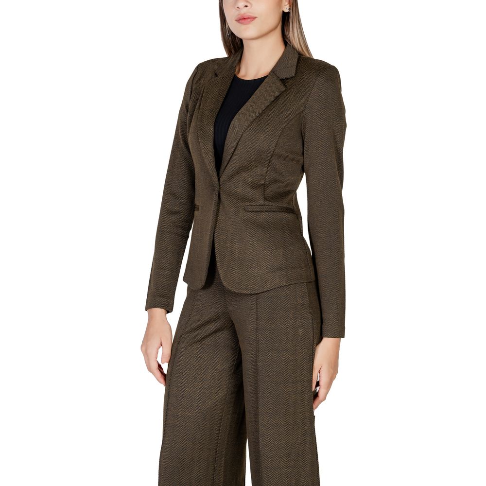 ICHI Green Polyester Suits &amp; Blazer