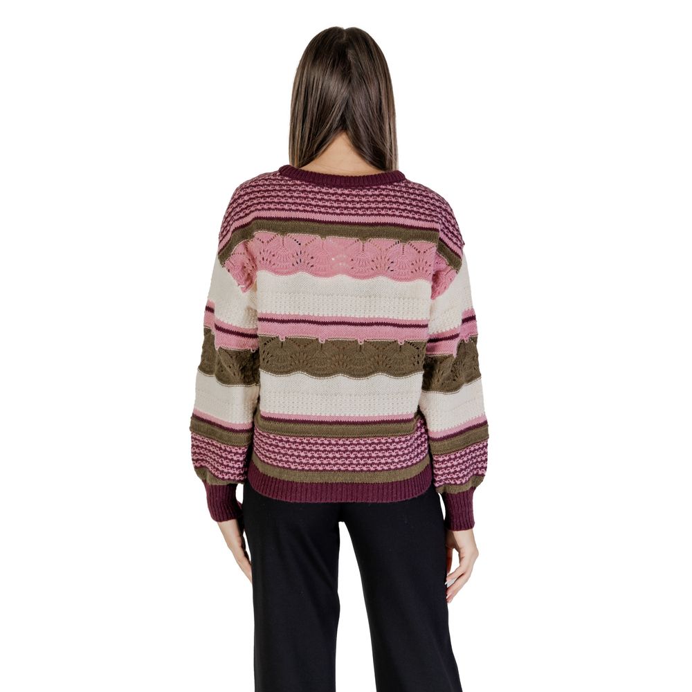 ICHI Multicolor Recycled Polyester Sweater