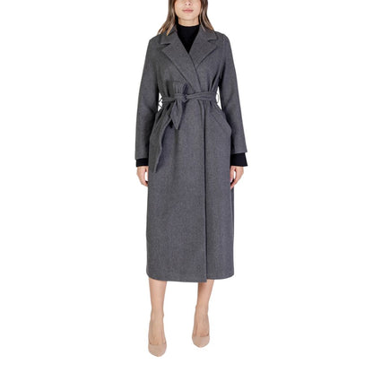 Vero Moda Gray Polyester Jackets &amp; Coat