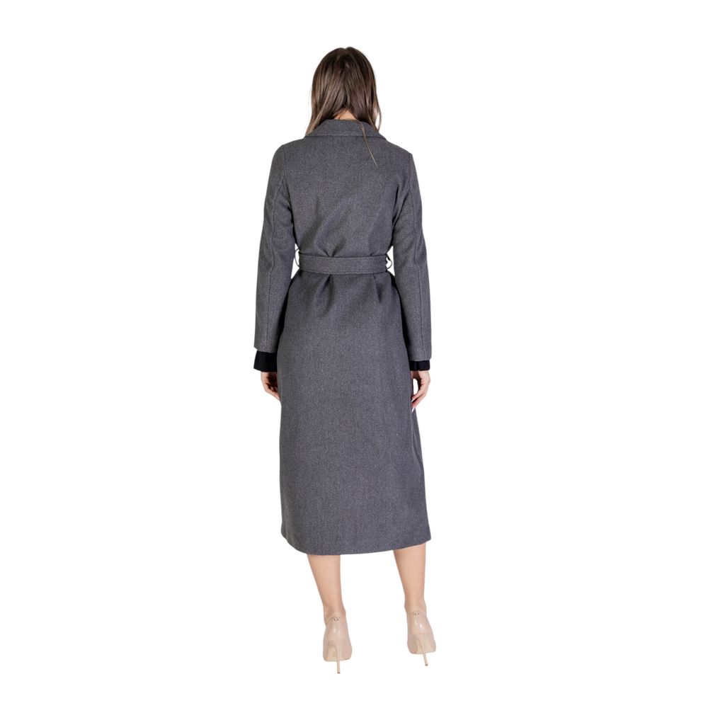 Vero Moda Gray Polyester Jackets &amp; Coat