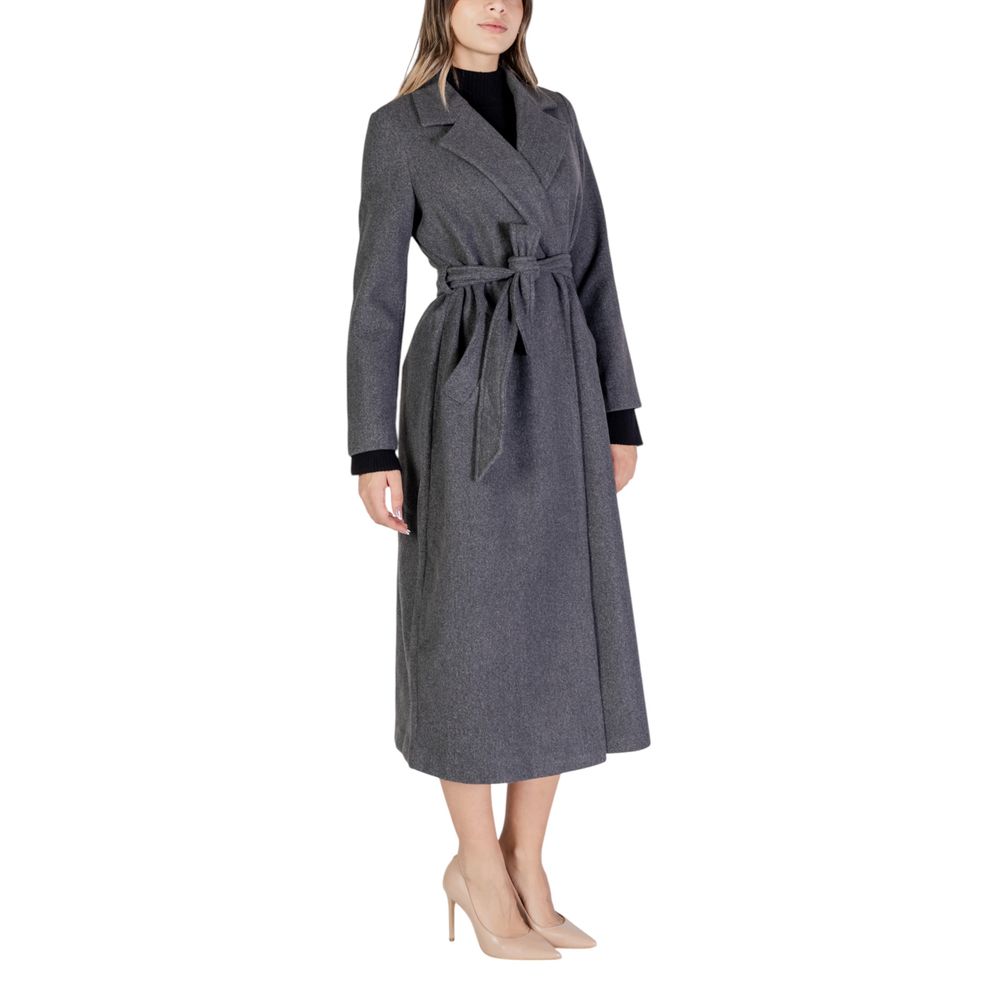 Vero Moda Gray Polyester Jackets &amp; Coat