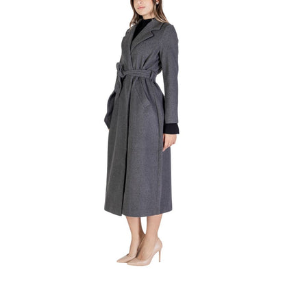 Vero Moda Gray Polyester Jackets &amp; Coat