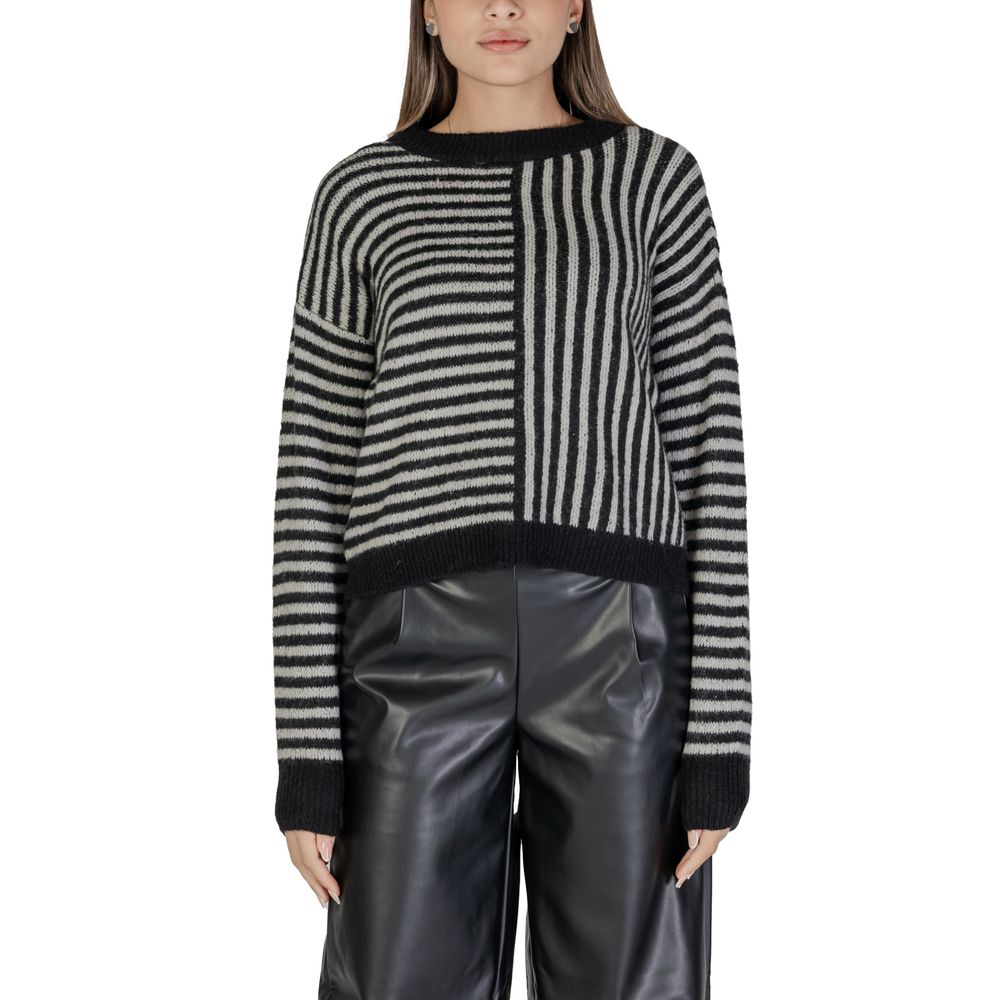 Vero Moda Black And White Recycled Polyester Sweater