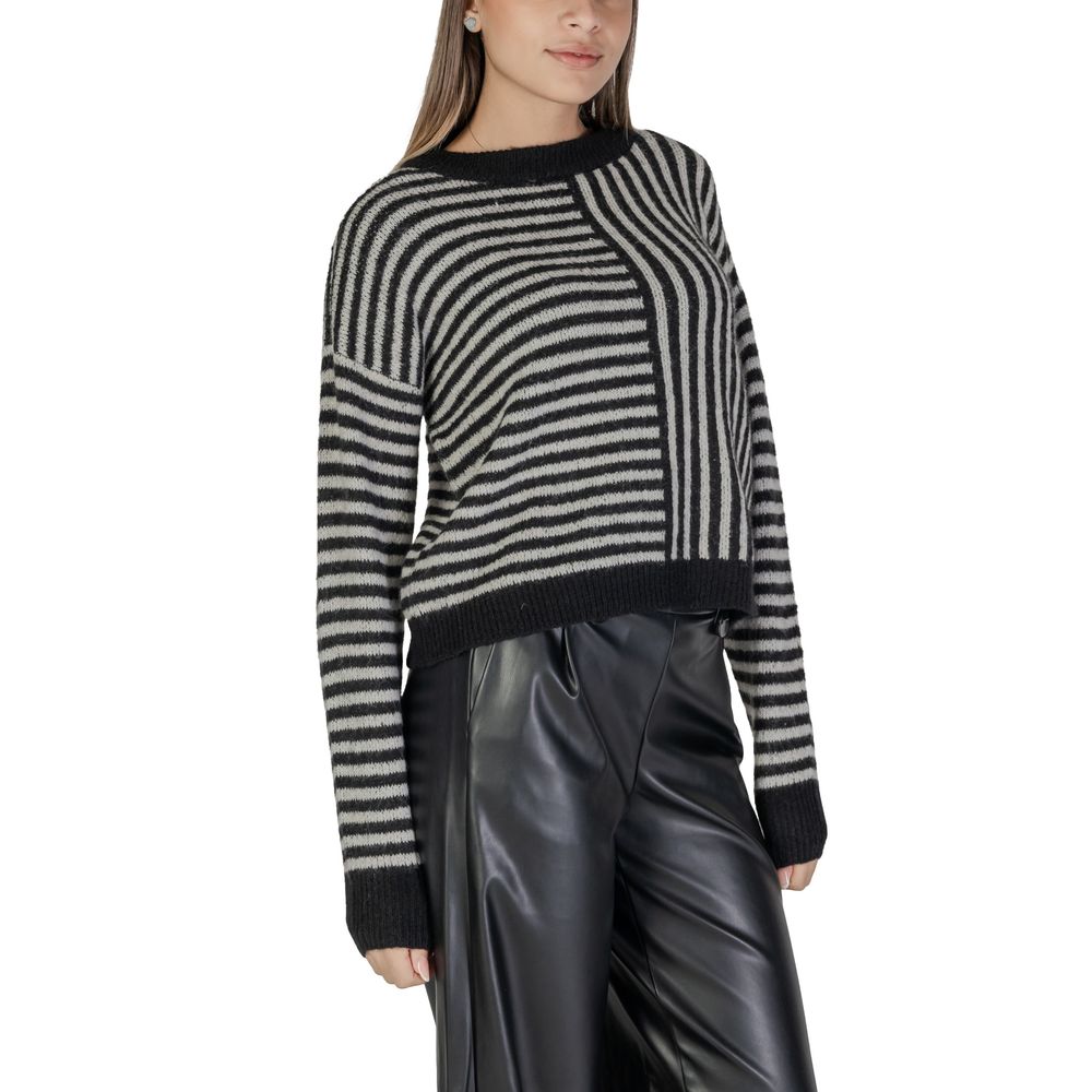 Vero Moda Black And White Recycled Polyester Sweater