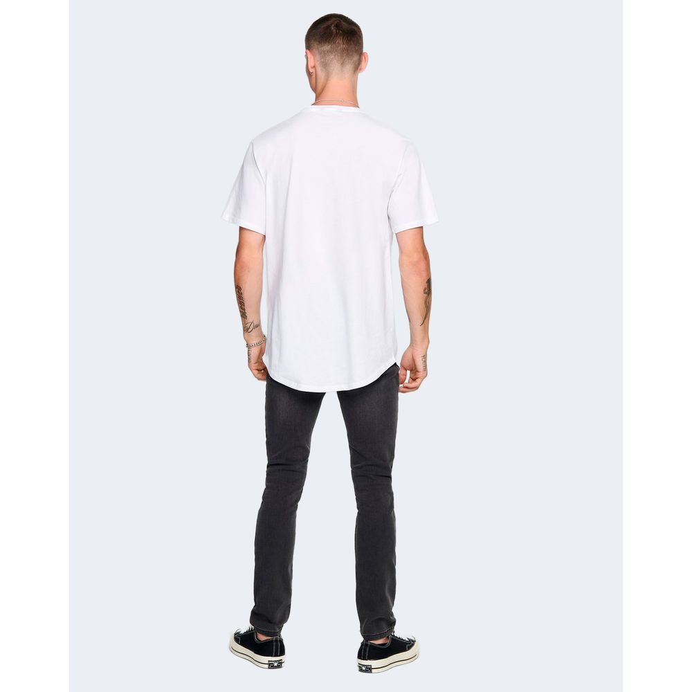 Only &amp; Sons White Cotton T-Shirt