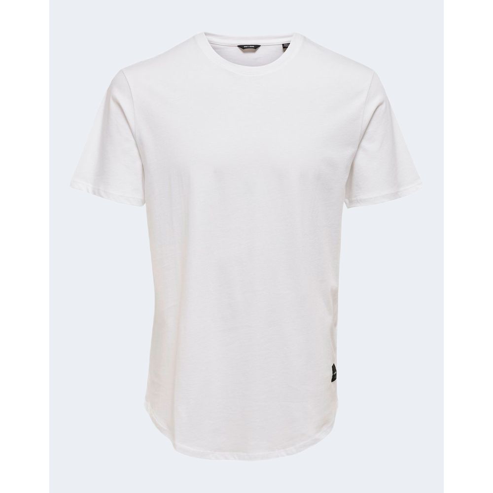 Only &amp; Sons White Cotton T-Shirt