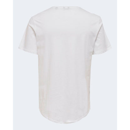 Only &amp; Sons White Cotton T-Shirt