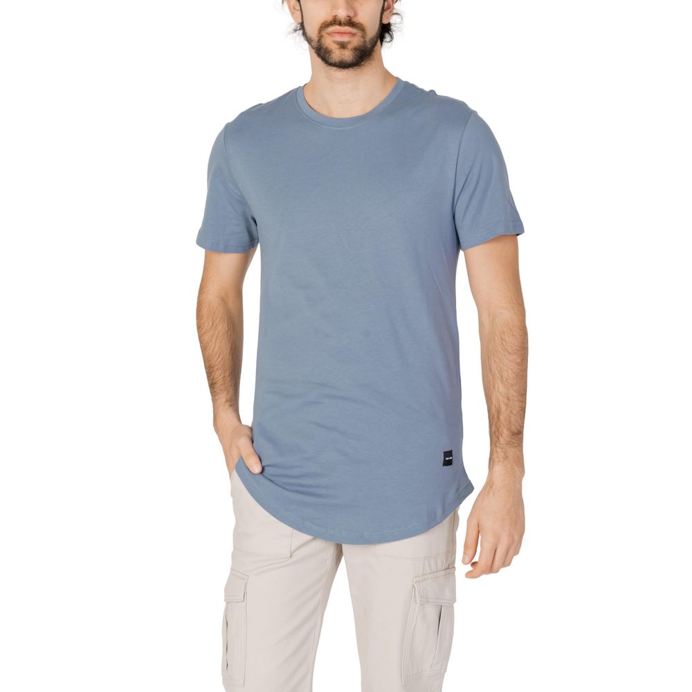 Only &amp; Sons Blue Cotton T-Shirt