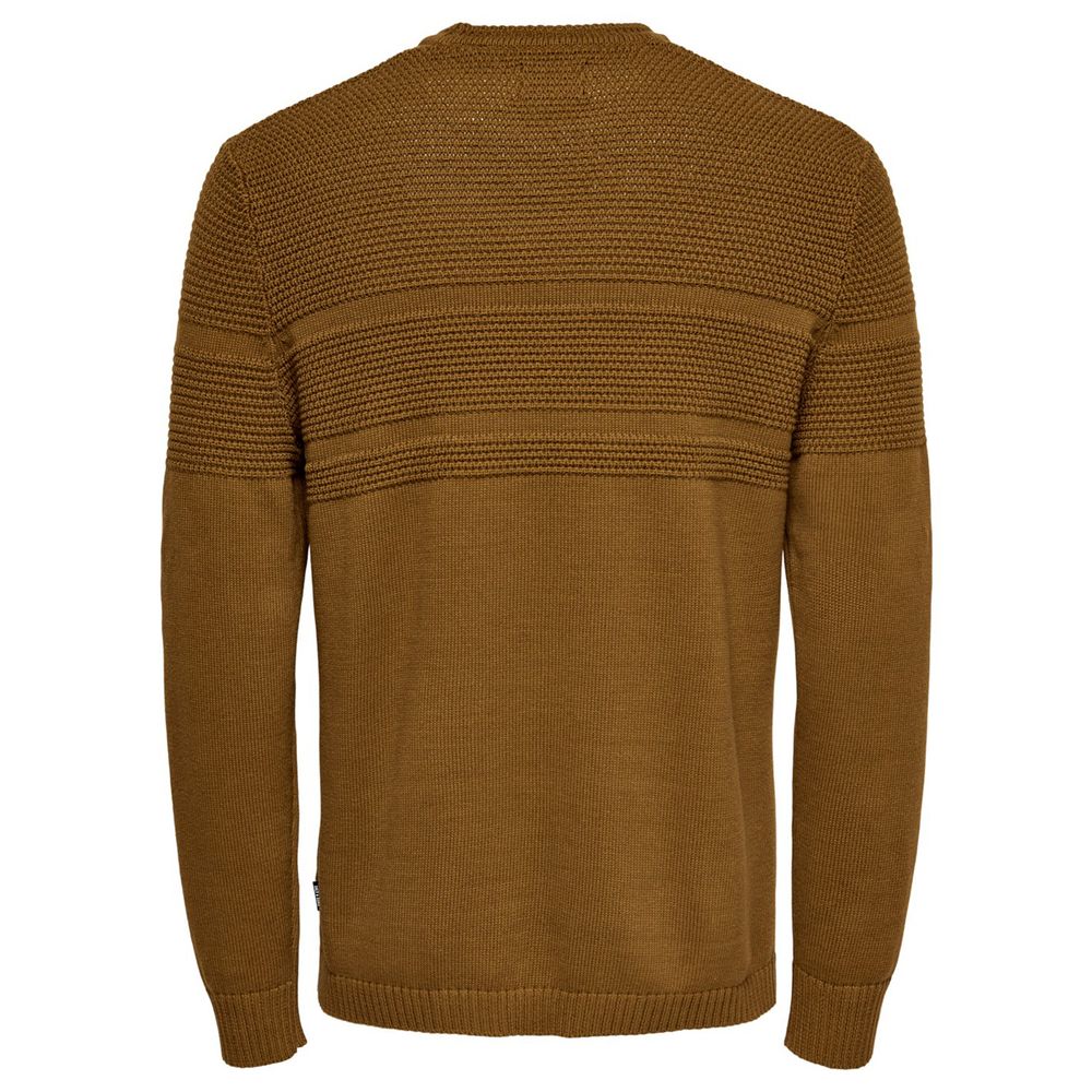 Only &amp; Sons Brown Cotton Sweater