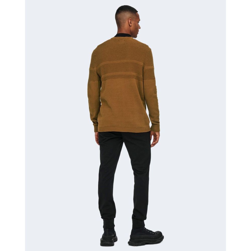 Only &amp; Sons Brown Cotton Sweater