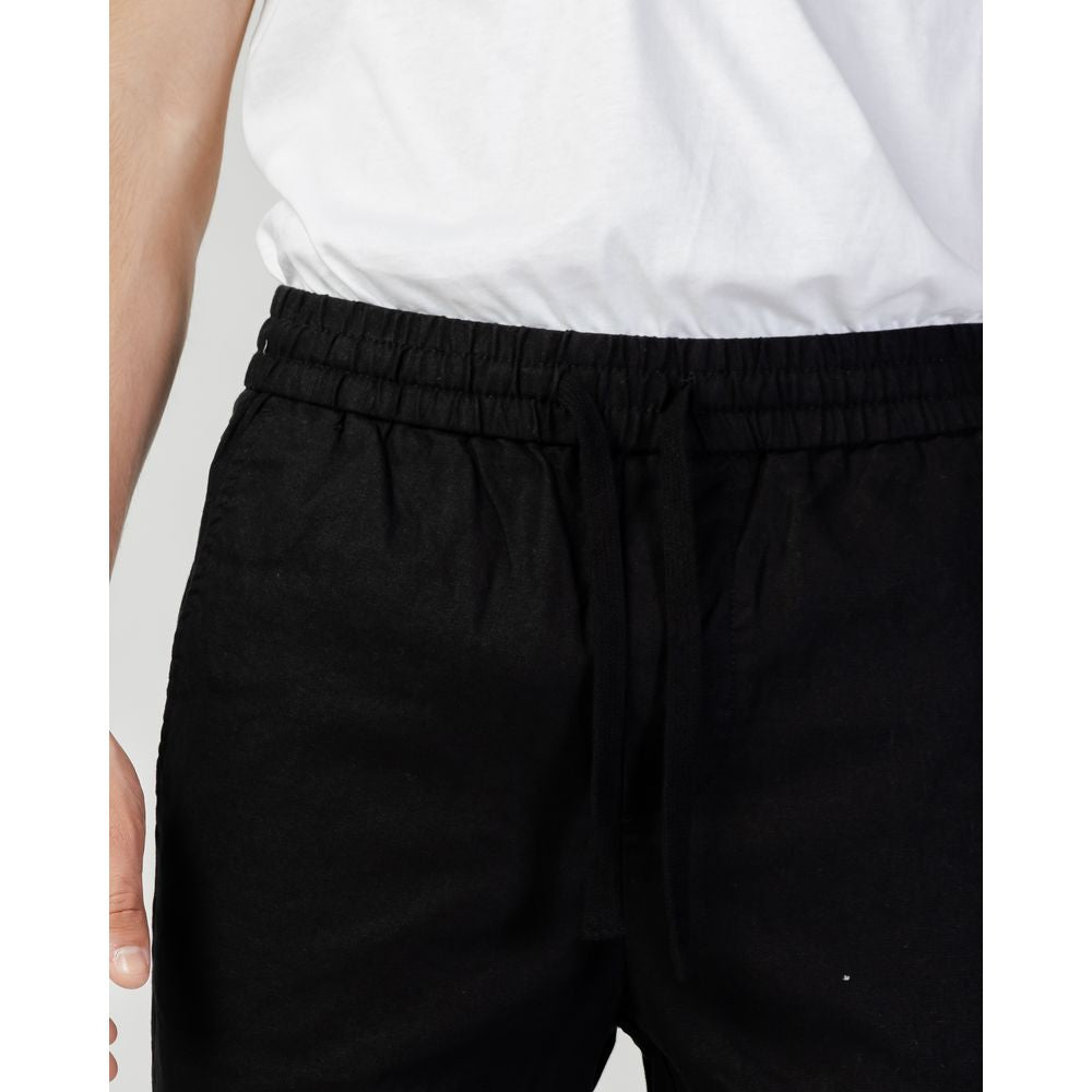 Only &amp; Sons Black Cotton Short