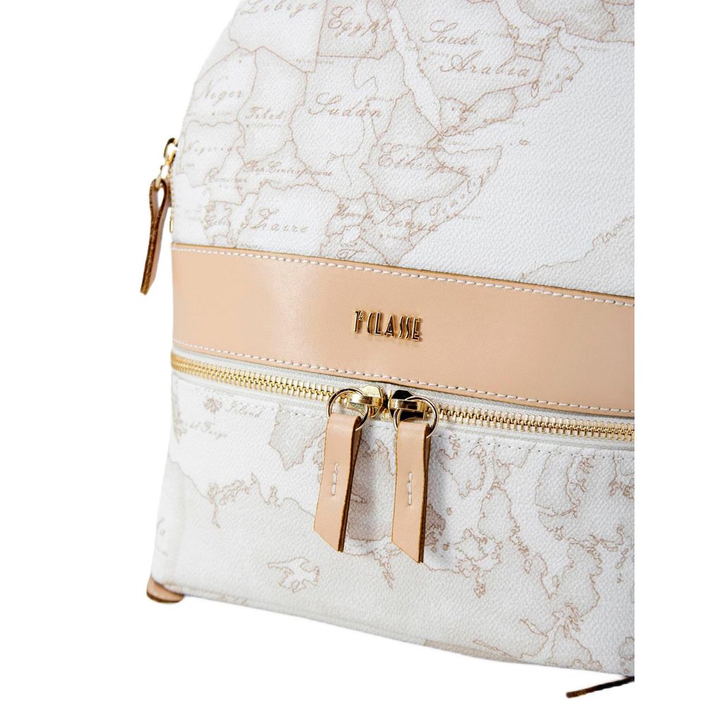 Alviero Martini Prima Classe White Synthetic Leather Backpack