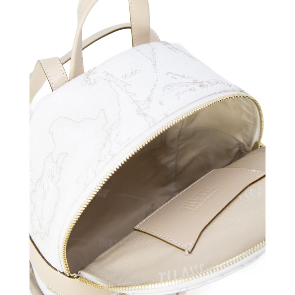 Alviero Martini Prima Classe White Synthetic Leather Backpack