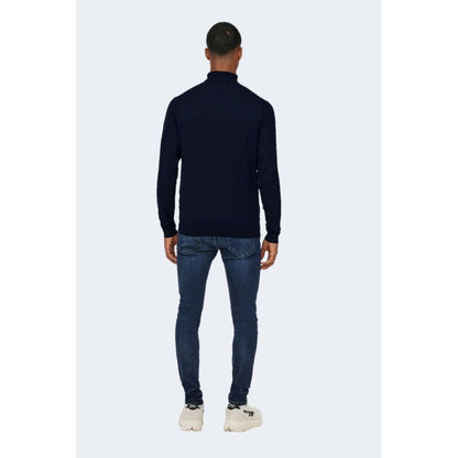 Only &amp; Sons Blue Viscose Sweater