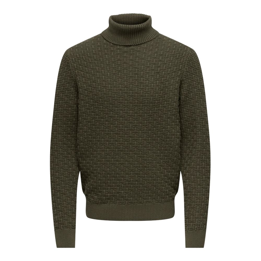 Only &amp; Sons Brown Cotton Sweater