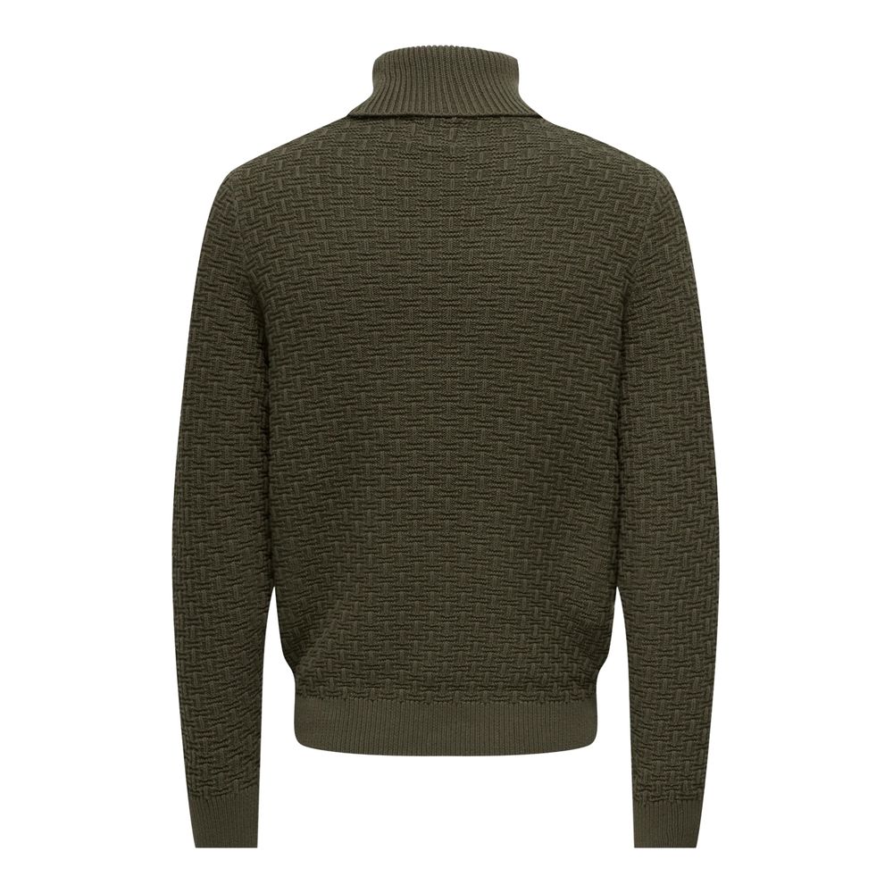 Only &amp; Sons Brown Cotton Sweater