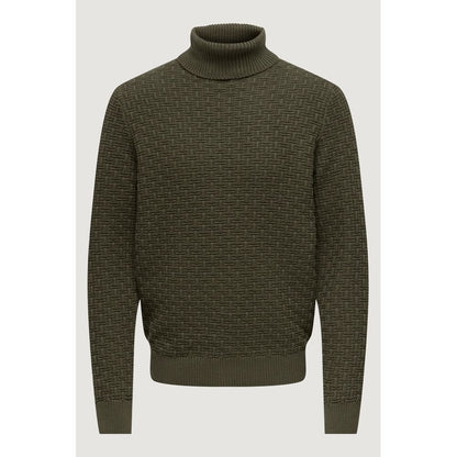 Only &amp; Sons Brown Cotton Sweater