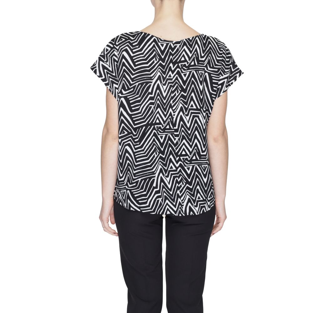 Jacqueline De Yong Black And White Viscose Tops &amp; T-Shirt