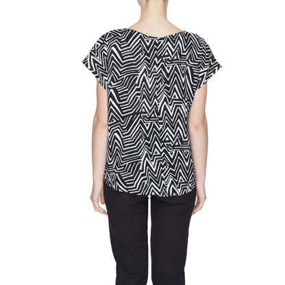 Jacqueline De Yong Black And White Viscose Tops &amp; T-Shirt