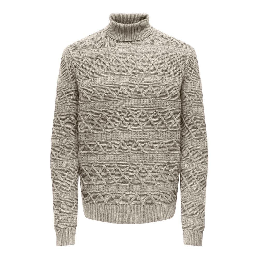 Only &amp; Sons Beige Cotton Sweater