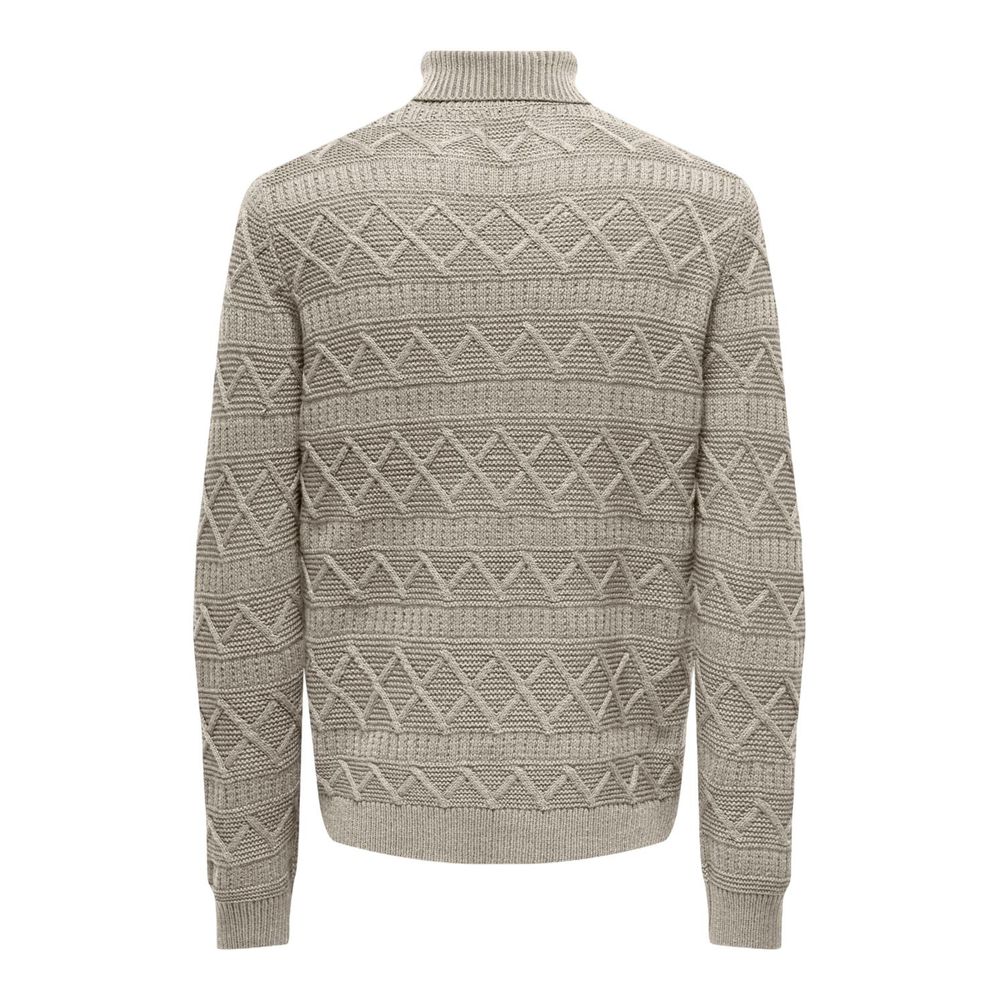 Only &amp; Sons Beige Cotton Sweater