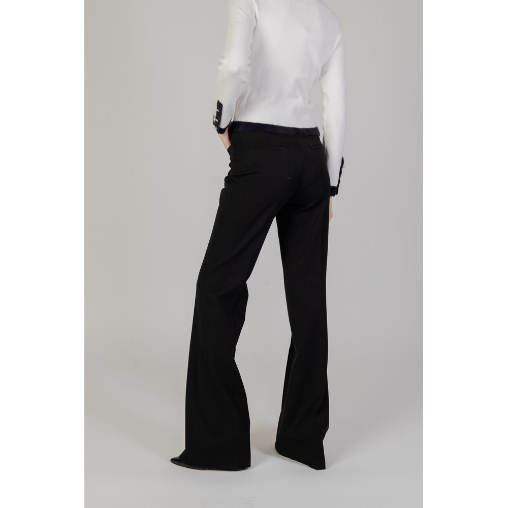 Morgan De Toi Black Polyester Jeans &amp; Pant