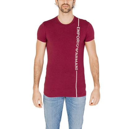 Emporio Armani Underwear Bordeaux Cotton T-Shirt