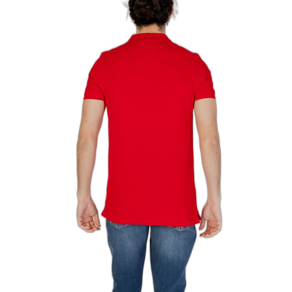 Tommy Hilfiger Jeans Red Cotton Polo Shirt