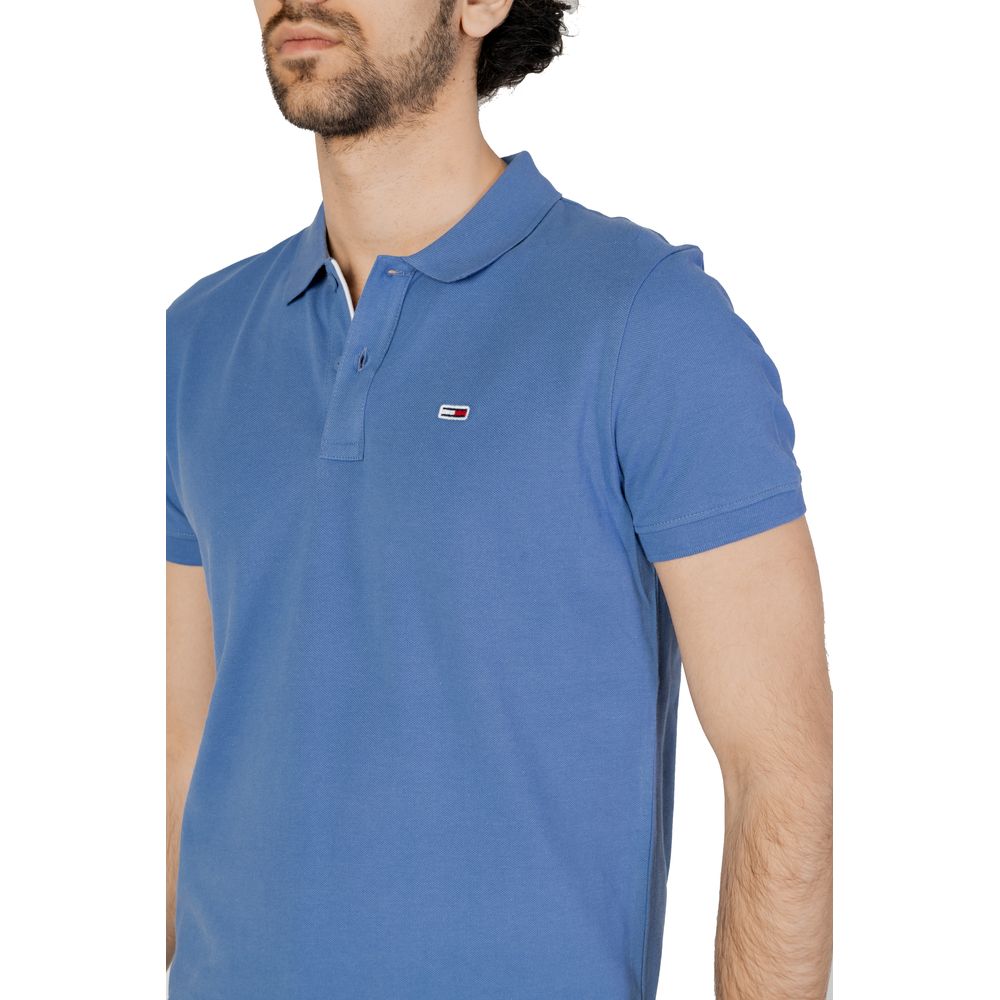 Tommy Hilfiger Jeans Blue Cotton Polo Shirt