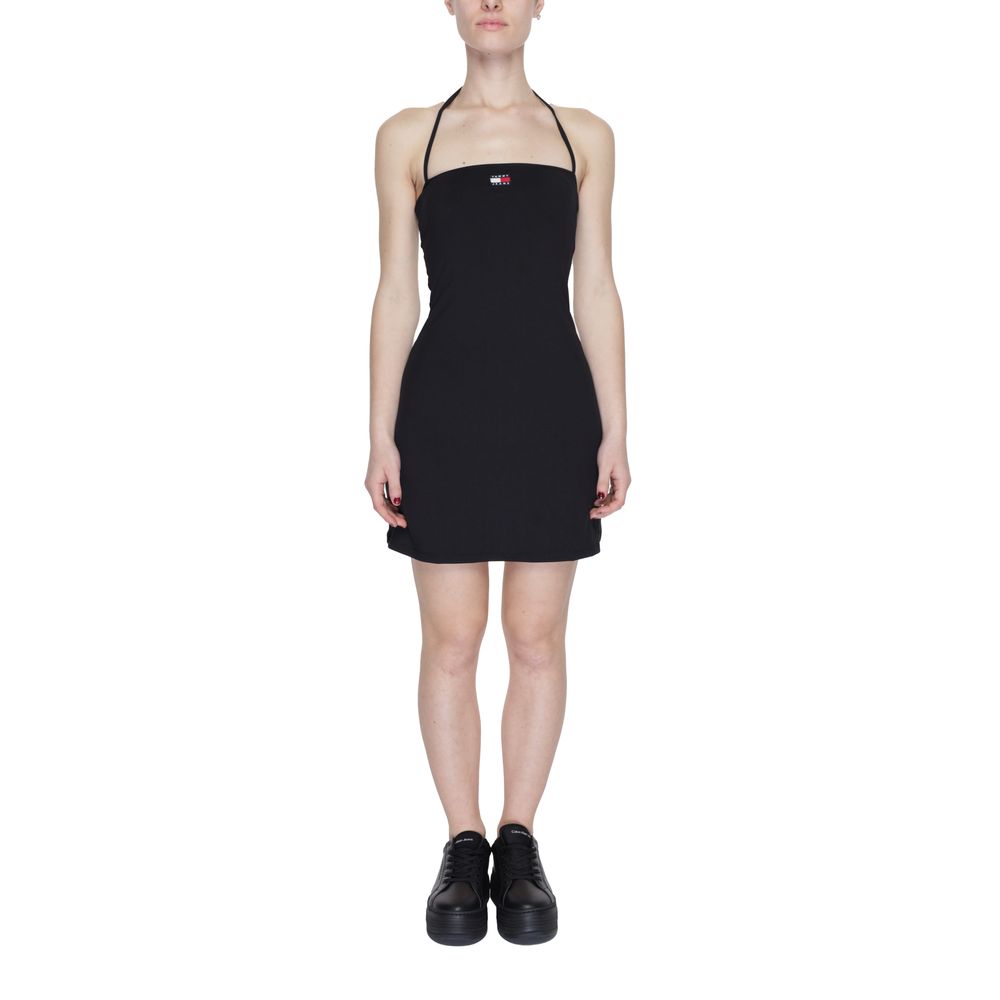 Tommy Hilfiger Jeans Black Recycled Polyester Dress