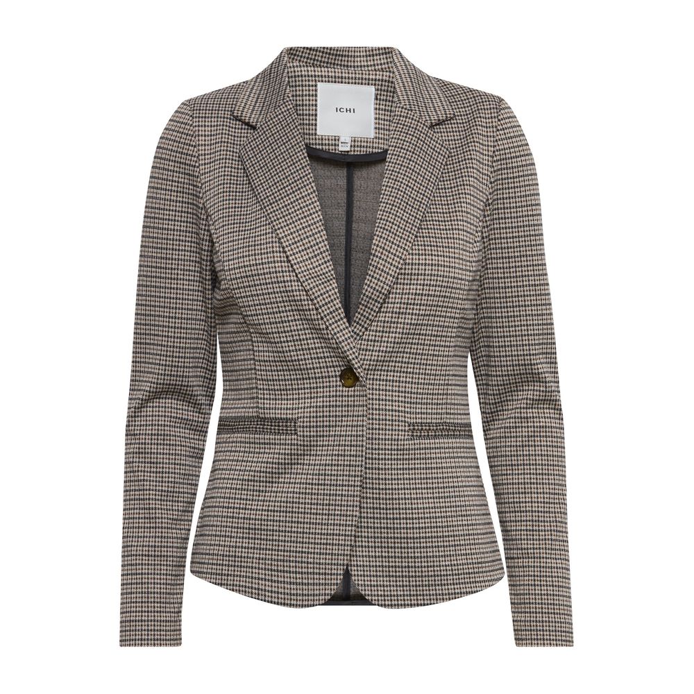 ICHI Beige Polyester Suits &amp; Blazer