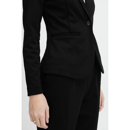 ICHI Black Polyester Suits &amp; Blazer